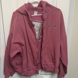 PINK Mauve Zip-Up Hoodie